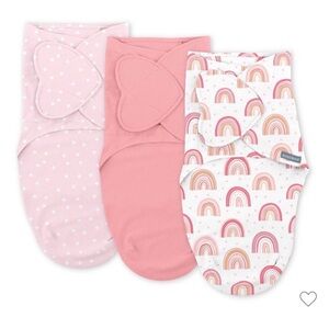 Swaddle Me Pink and Rainbow Baby Swaddle Set
